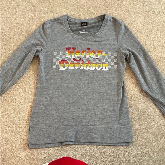 Harley-Davidson Tops - Harley-Davidson Gray Sweatshirt with Colorful Logo